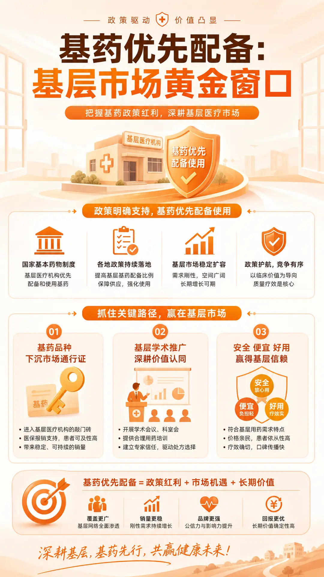 知遥讲政策第一集|基药优先配备政策信息图