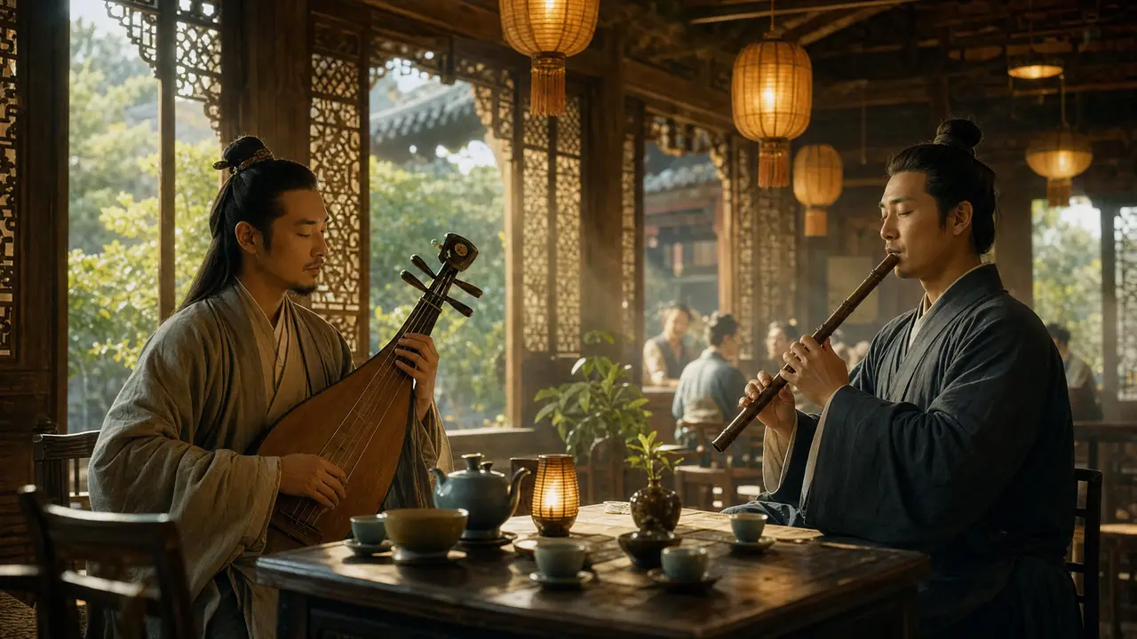 梦回宋朝-泉州非遗穿越短剧|S5_南音戏台茶楼_场景锚点