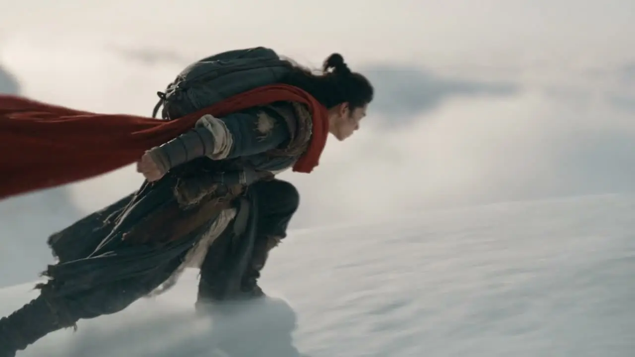 中式美学丨宋画留白风格武侠演绎｜郭靖·华山雪巅论剑