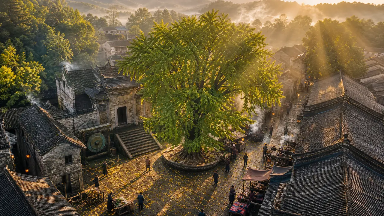 未来的信|4.3落幕锚点|古村落全景俯瞰图