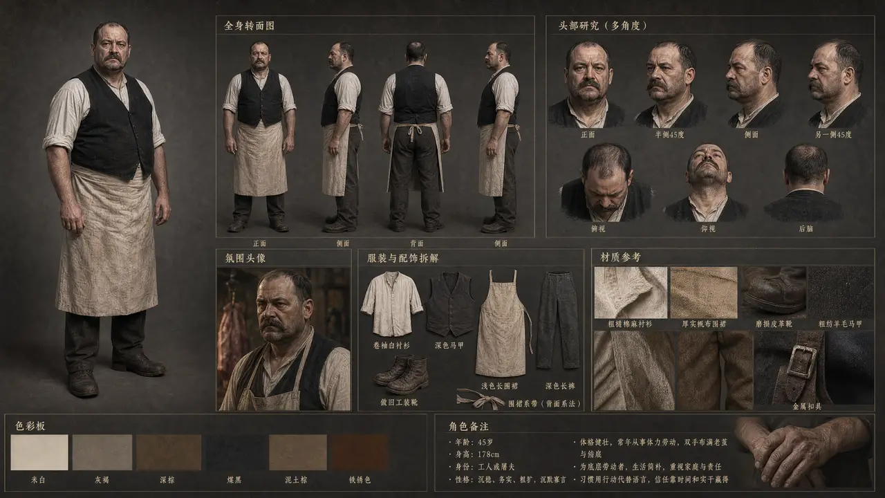 银喉|角色设定图