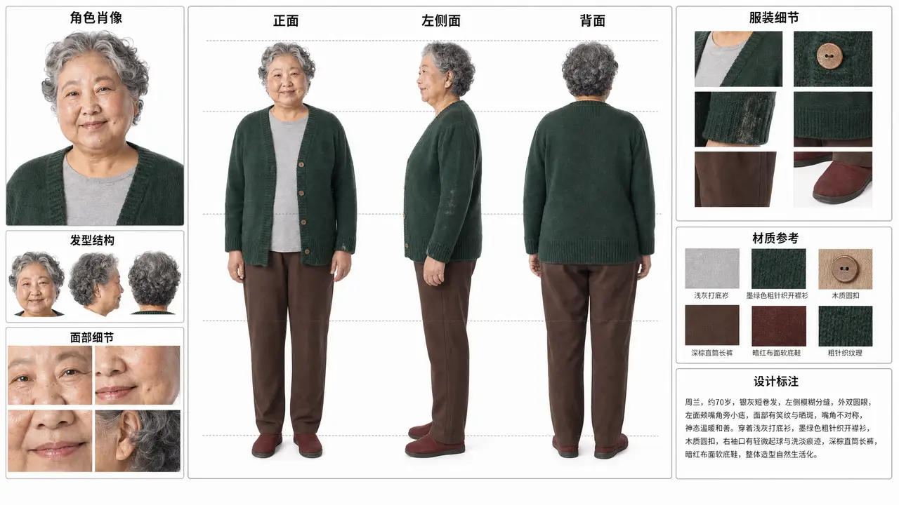 《人生差评师》|设定7|周兰|角色设定板