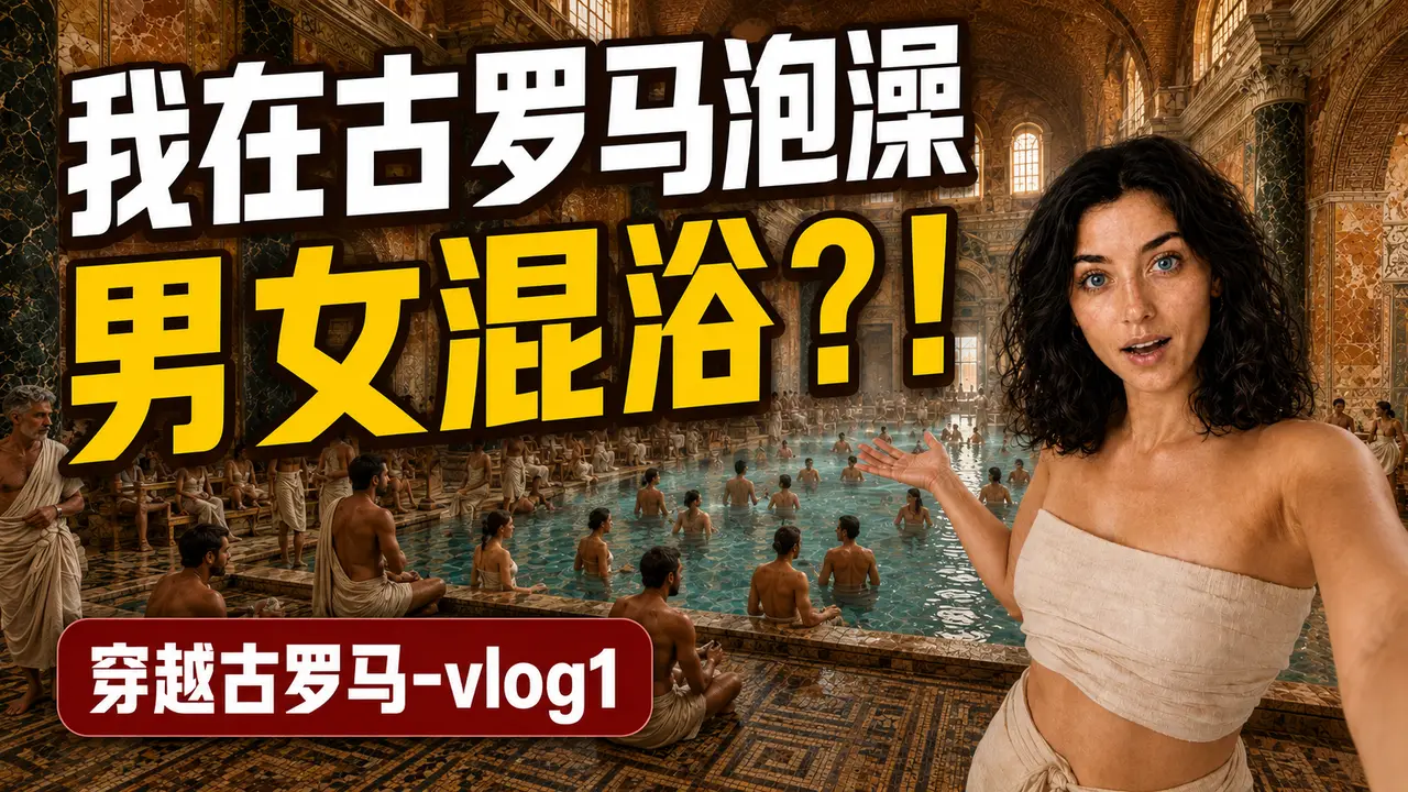 我在古罗马泡澡,男女混浴?!