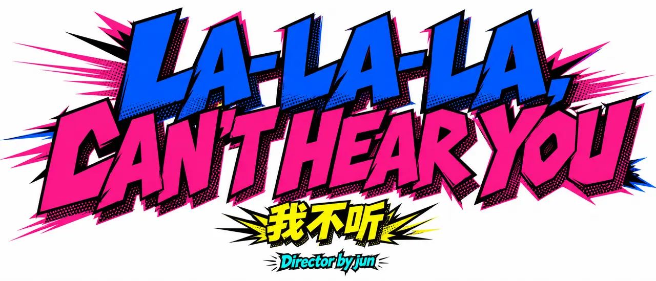 我不听 (LA-LA-LA, CAN'T HEAR YOU)|LA-LA-LA漫画风文字-Lib Image版 - 副本